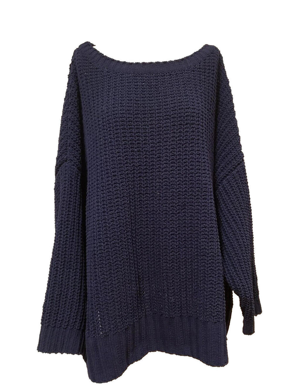 American Eagle Navy Blue Knitted Drop Shoulder Oversized Women's Sweater XL